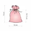 Bolsas de yute 10 x 13 cm - rojo / árbol de Navidad Bolsas con impresion