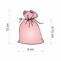 Bolsas de yute 9 x 12 cm - gris Baby Shower