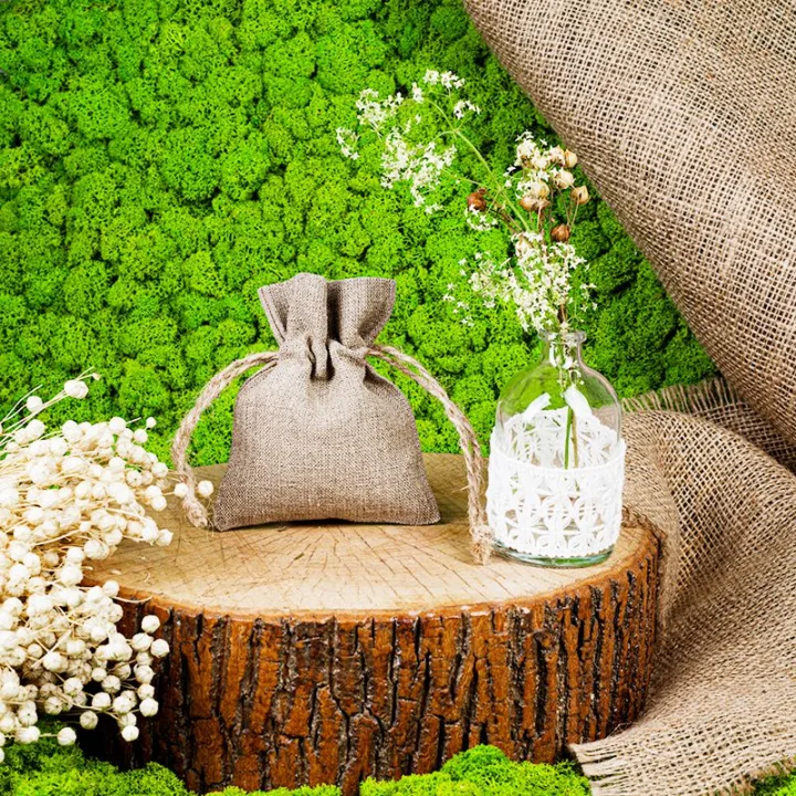 Bolsitas de lino natural 8 x 10 cm Lavanda y productos secos perfumados