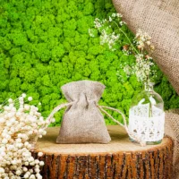 Bolsitas de lino natural 9 x 12 cm Bolsas pequeñas
