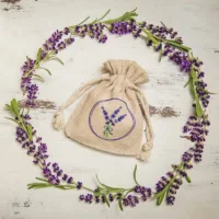 Bolsitas estilo lino 10 x 13 cm con la impresión - natural / lavanda Lifehack: ideas inteligentes
