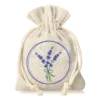 Bolsitas estilo lino 9 x 12 cm con la impresión - natural / lavanda Bolsas para lavanda