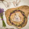 Bolsitas estilo lino 9 x 12 cm con la impresión - natural / lavanda Jardín y plantas de interior