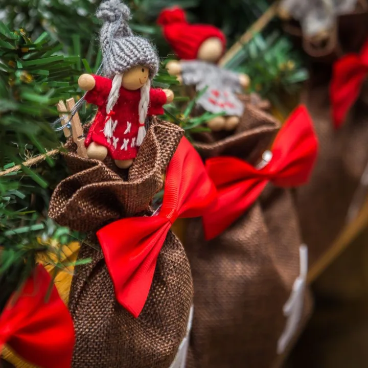 Lazos de tela 10 x 5 cm - color rojo Fiestas y ocasiones especiales