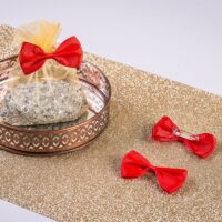 Lazos de tela 7 x 3 cm - color rojo Fiestas y ocasiones especiales