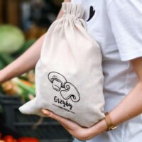 Bolsa grande estilo lino con la impresión 30 x 40 cm - para setas Lifehack: ideas inteligentes