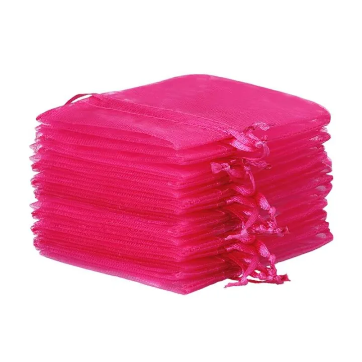 Bolsas de organza 11 x 14 cm - fucsia