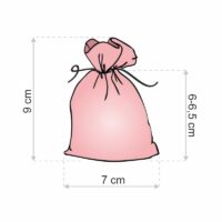 Bolsas de organza 7 x 9 cm - verde oliva Boda