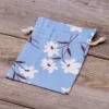 Bolsitas estilo lino con la impresión 13 x 18 cm - natural / flores azules Viajes