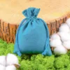 Bolsas de algodón 22 x 30 cm - turquesa Bolsas grandes 22x30 cm