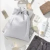 Bolsas de satén 26 x 35 cm - gris plata San Valentín