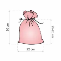 Bolsas de yute 22 x 30 cm - rojo / árbol de Navidad Bolsas grandes de yute