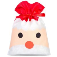 Bolsas grandes nonwoven 22 x 31 cm con estampado: Papá Noel Bolso de la Navidad