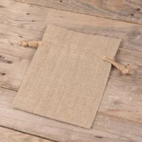 Bolsitas de lino natural 15 x 20 cm Bolsitas con cierre rápido y fácil