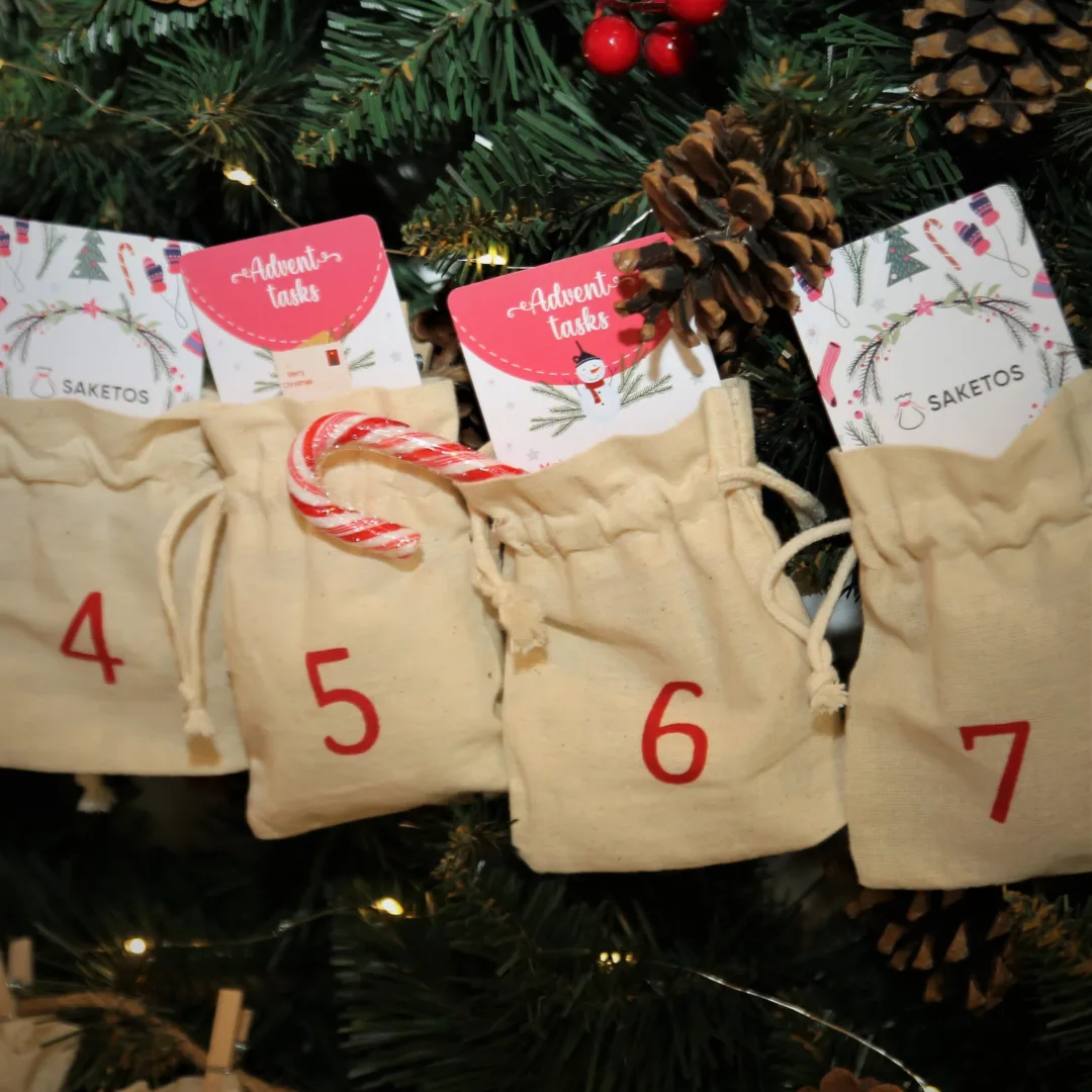Tarjetas con tareas para el calendario de adviento (EN) Kalendarze adwentowe