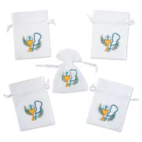 Bolsas de organza 10 x 13 cm blancas con impresión Para niños