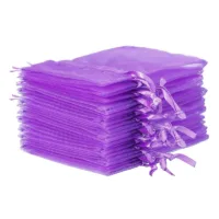 Bolsas de organza 26 x 35 cm - violeta oscuro Bolsas para frutas