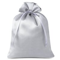 Bolsas de satén 22 x 30 cm - gris plata Bolsas grandes de satén