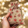 Bolsas de yute 15 x 20 cm - natural / estrellas Bolsa de yute
