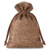 Bolsas de yute 15 x 20 cm - natural oscuro Bolsas marrones