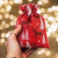 Bolsas de yute 15 x 20 cm - rojo / reno Uso