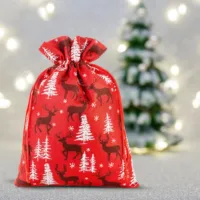 Bolsas de yute 18 x 24 cm - rojo / reno Sectores / Envoltorios para…