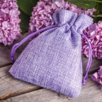 Bolsas de yute 18 x 24 cm - violeta claro Viajes