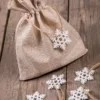 Estrellas de madera 4,5 x 5 cm - color blanco Fiestas y ocasiones especiales