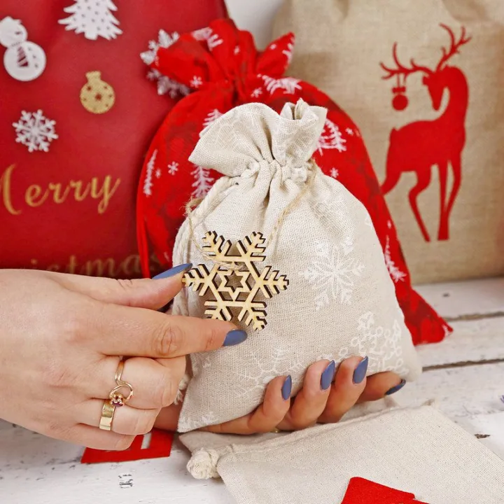 Estrellas de madera 5,5 x 5,5 cm - natural Cumpleaños / Día del Santo