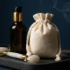 Bolsas de algodón para productos de bienestar y aceites.