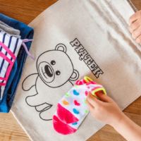 Bolsas estilo lino con la impresión 30 x 40 cm - bolsas para colorear con rotuladores Bolsas grandes 30x40 cm