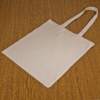 Bolsa de algodón 38 x 42 cm con asas largas - natural Bolsas grandes