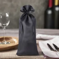 Bolsa de satén 16 x 37 cm - negro Decoraciones interiores