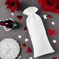 Bolsa de terciopelo 16 x 37 cm - blanco Decoraciones interiores