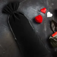 Bolsa de terciopelo 16 x 37 cm - negro Decoraciones interiores