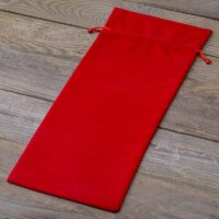 Bolsa de terciopelo 16 x 37 cm - rojo Bolso de la Navidad