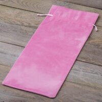 Bolsa de terciopelo 16 x 37 cm - rosa claro San valentín