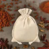 Bolsitas estilo lino 13 x 18 cm - natural Navidad