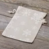Bolsitas estilo lino con la impresión 15 x 20 cm - natural / nieve Sectores / Envoltorios para…
