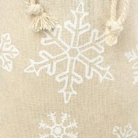 Bolsitas estilo lino con la impresión 18 x 24 cm - natural / nieve Bolsas con impresion