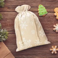 Bolsitas estilo lino con la impresión 9 x 12 cm - natural / nieve Bolsas ocasionales