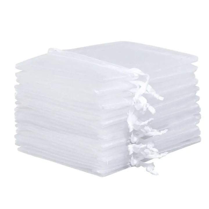 Bolsas de organza 10 x 13 cm - blanco Semana Santa