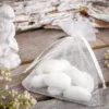 Bolsas de organza 10 x 13 cm - blanco San valentín