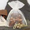 Bolsas de organza 10 x 13 cm - blanco Velas