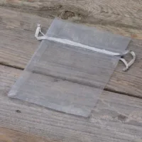 Bolsas de organza 10 x 13 cm - gris plata Bolso de la Navidad