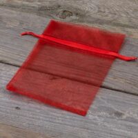 Bolsas de organza 10 x 13 cm - rojo Bolso de la Navidad