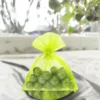 Bolsas de organza 10 x 13 cm - verde claro Bolsas pequeñas 10x13 cm