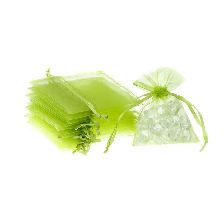 Bolsas de organza 10 x 13 cm - verde Bolsas de organza