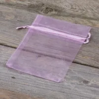 Bolsas de organza 10 x 13 cm - violeta claro Bolsas pequeñas 10x13 cm