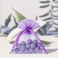 Bolsas de organza 10 x 13 cm - violeta oscuro Bolsas pequeñas 10x13 cm